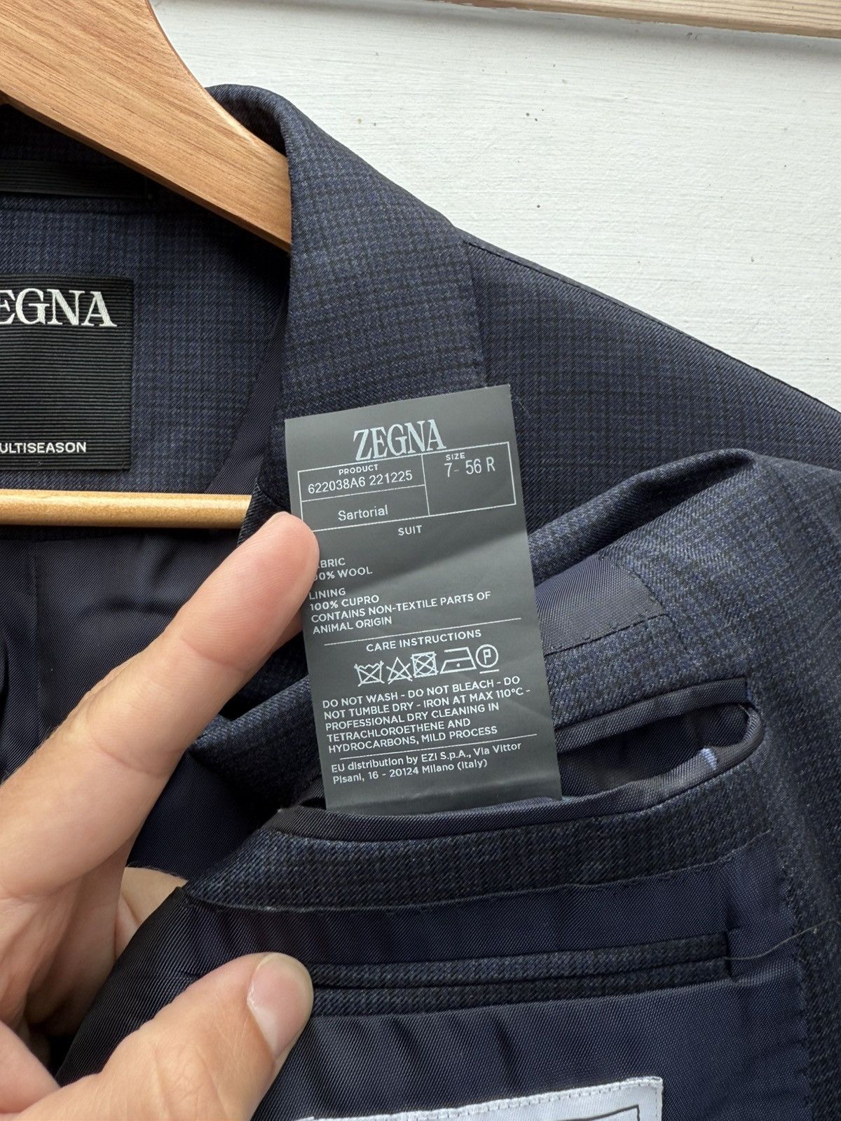 Ermenegildo Zegna Zegna Wool Blazer Size 46R - 6 Thumbnail