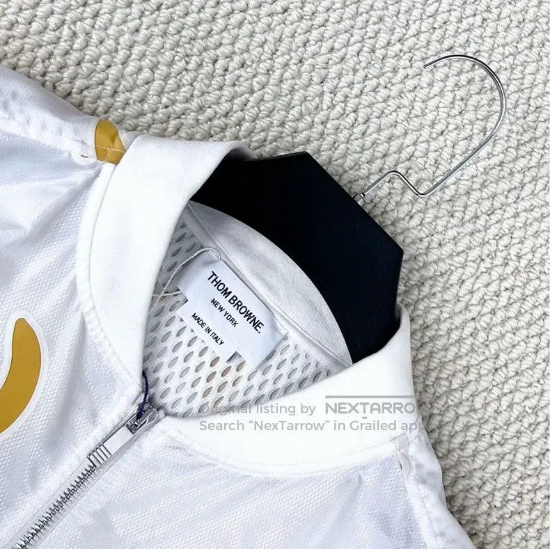Thom Browne Thom Browne White embroidered thin banana trench coat Size US XS / EU 42 / 0 - 3 Thumbnail