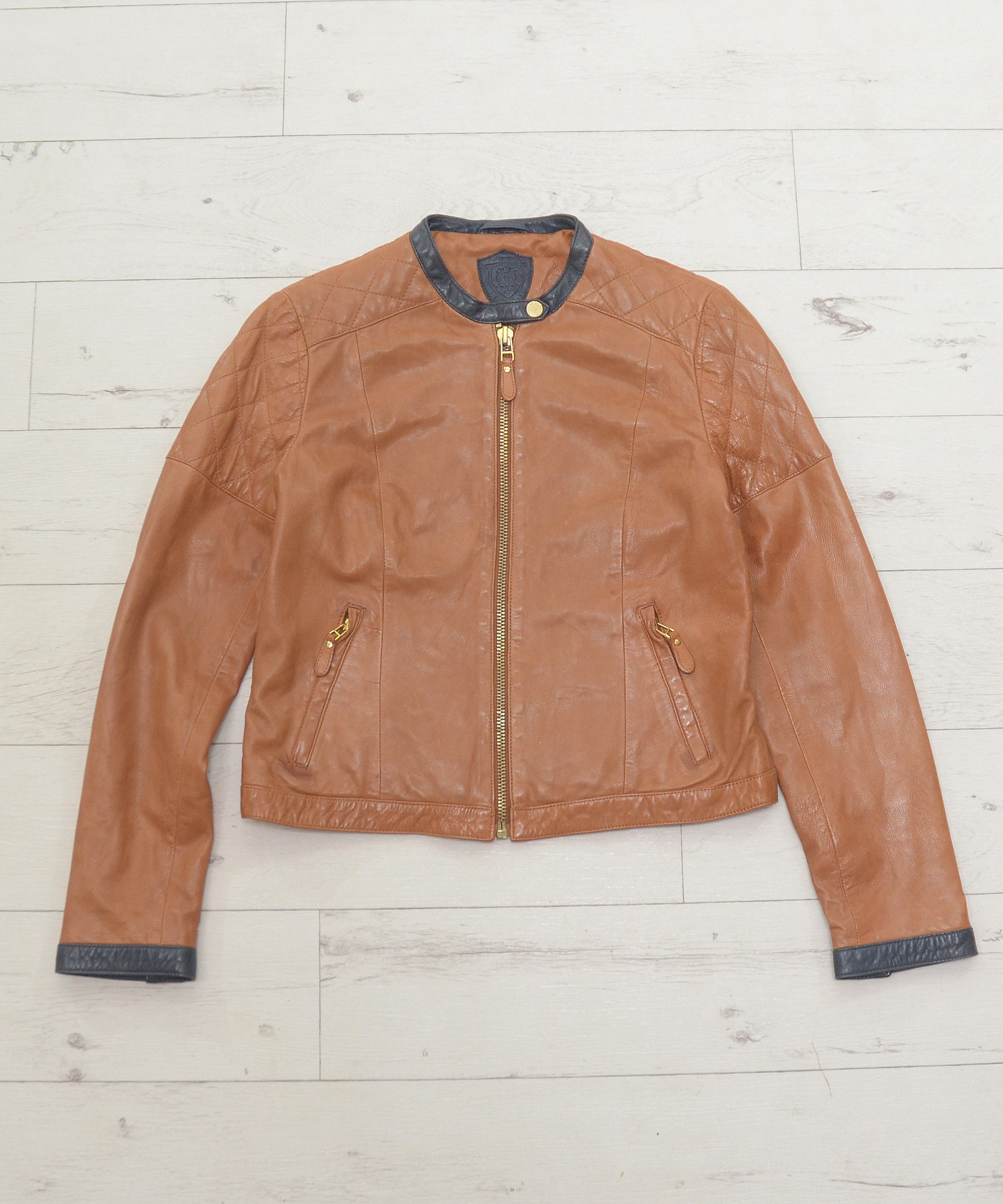 Massimo Dutti MASSIMO DUTTI 4715 Jacket Women's LARGE Lambskin Leather Size L / US 10 / IT 46 - 1 Thumbnail