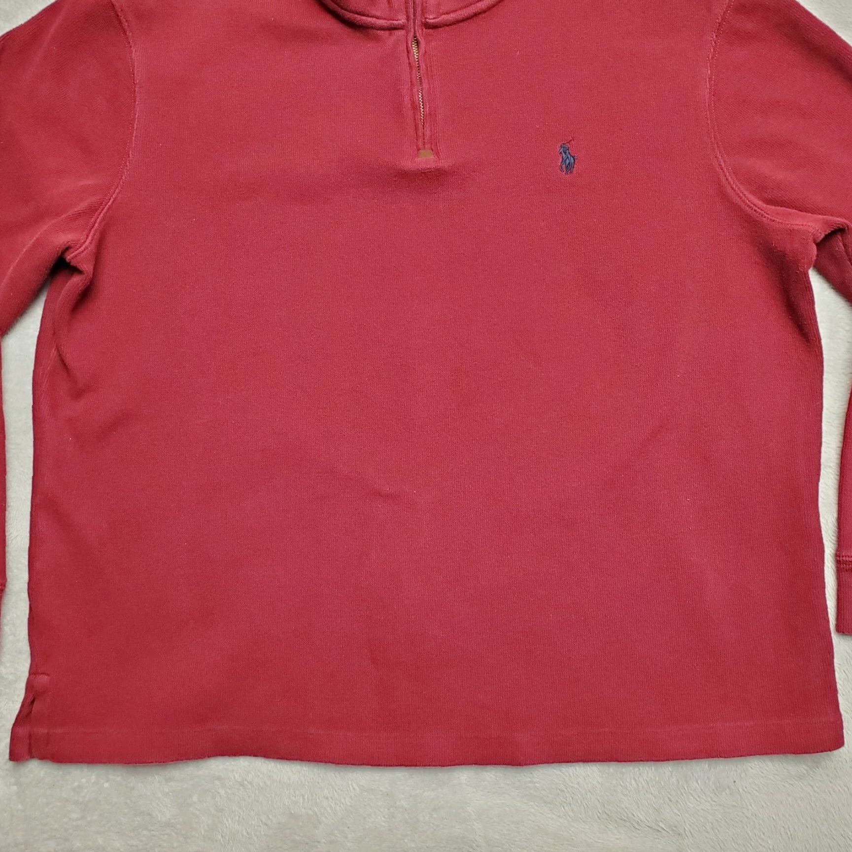 Polo Ralph Lauren Polo Ralph Lauren Sweater Mens XL Red Zip Pullover 100% Cotton Knit Mock Neck Pullover Casual Logo Embroidered Zipper Long Sleeve Size US XL / EU 56 / 4 - 3 Thumbnail