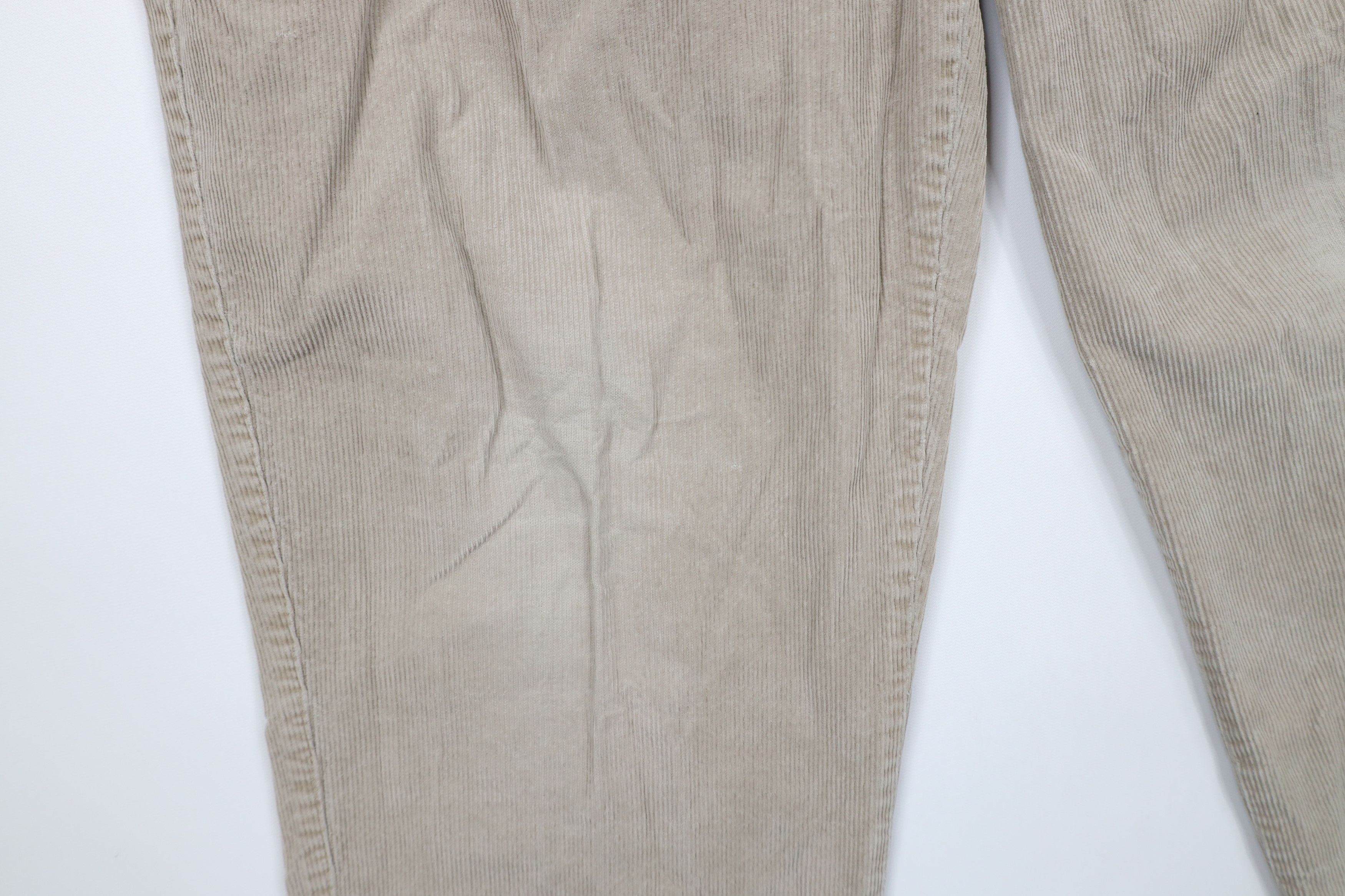 Vintage Vintage 90s Streetwear Pleated Wide Leg Corduroy Pants Beige Size US 32 / EU 48 - 6 Thumbnail