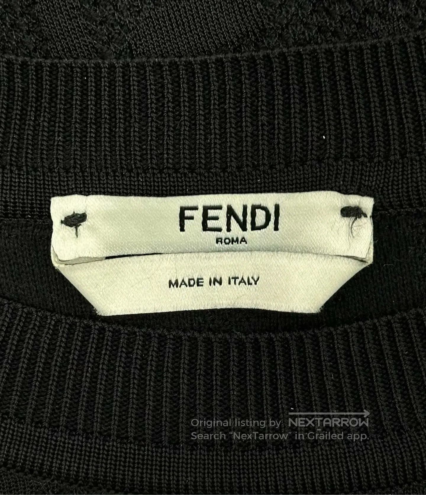 Fendi FENDI Black Subtle Pattern Monogram All-over Printed Logo Size S / US 4 / IT 40 - 3 Thumbnail