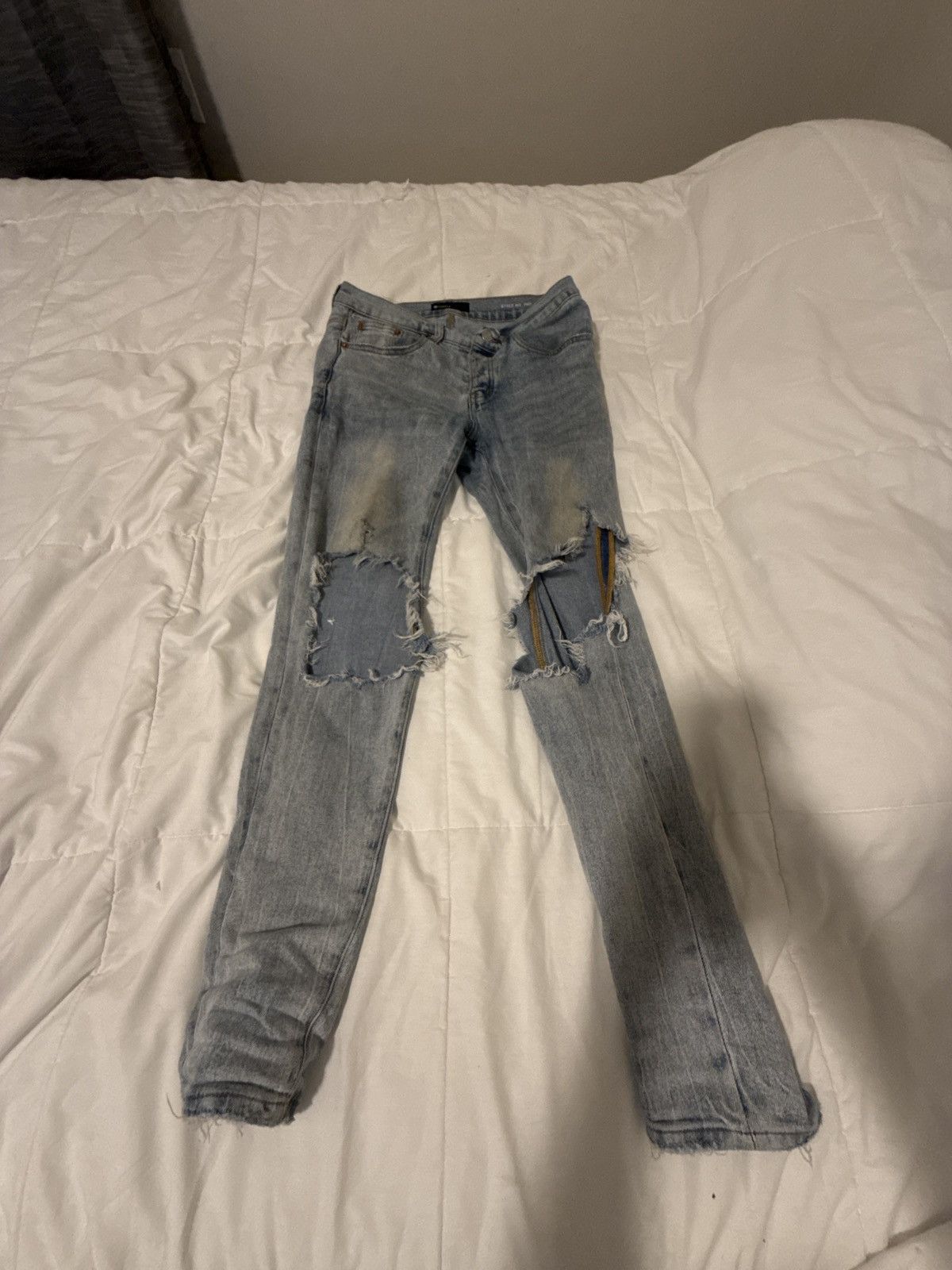 Purple Brand Light blue purple jeans with rips bought for 210 want 160 Size US 28 / EU 44 - 1 Thumbnail