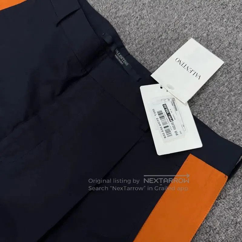 Valentino Valentino Black Cotton Men’s Shorts with Orange Accents . Size US 30 / EU 46 - 3 Thumbnail