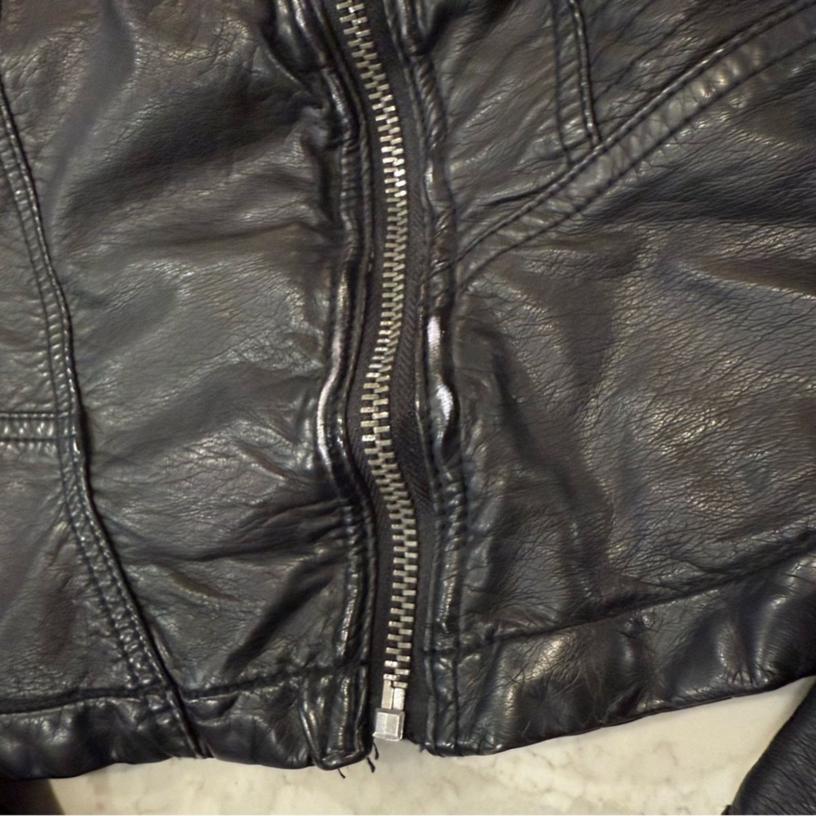 Free People Free People Vegan Leather Asymmetrical Moto Jacket Women's 0 Size XS / US 0-2 / IT 36-38 - 5 Thumbnail