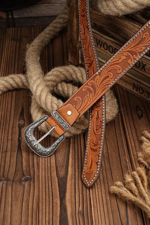 Designer × Leather × Punk and Yo #10 Western Cowboy PU Leather Strap Bull Decoration Size ONE SIZE - 2 Thumbnail