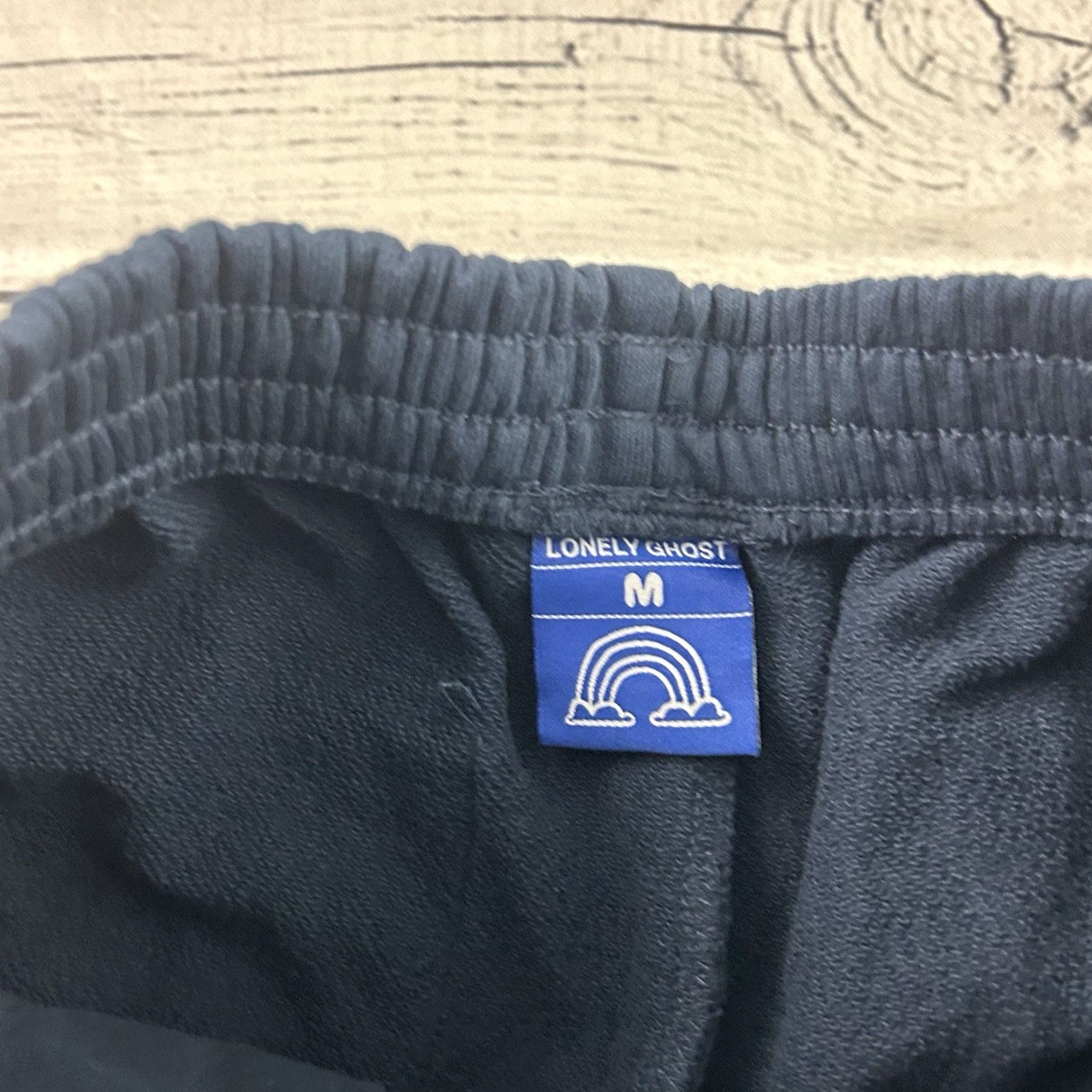 Vintage Lonely Ghost Sweatpants Mens M Dark Blue Casual Pants Ghost Size US 31 - 5 Thumbnail