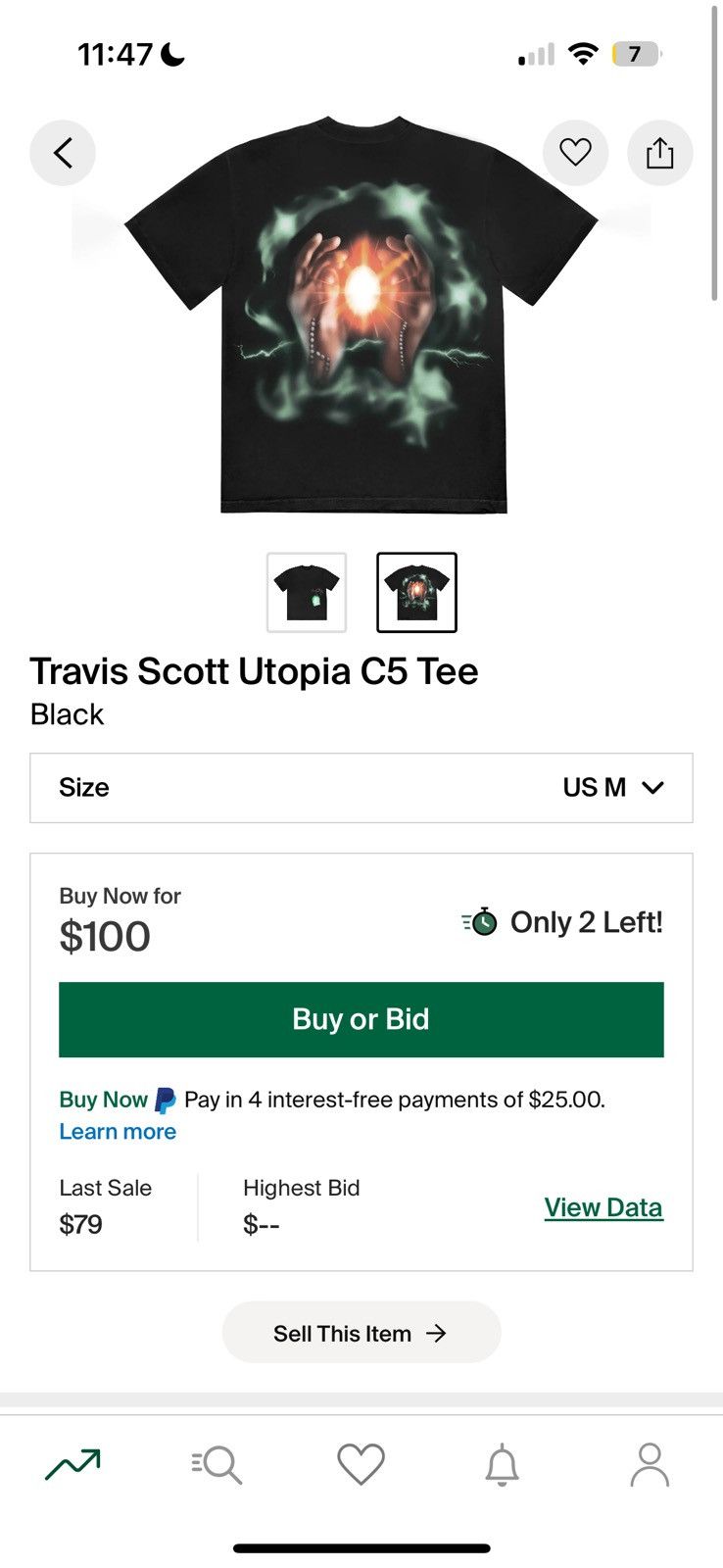Travis Scott Travis Scott C5 utopia tee Size US M / EU 48-50 / 2 - 5 Thumbnail