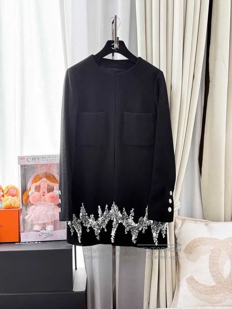 Chanel Chanel Silver sequin embroidery long-sleeved jacket Size XS / US 0-2 / IT 36-38 - 2 Thumbnail