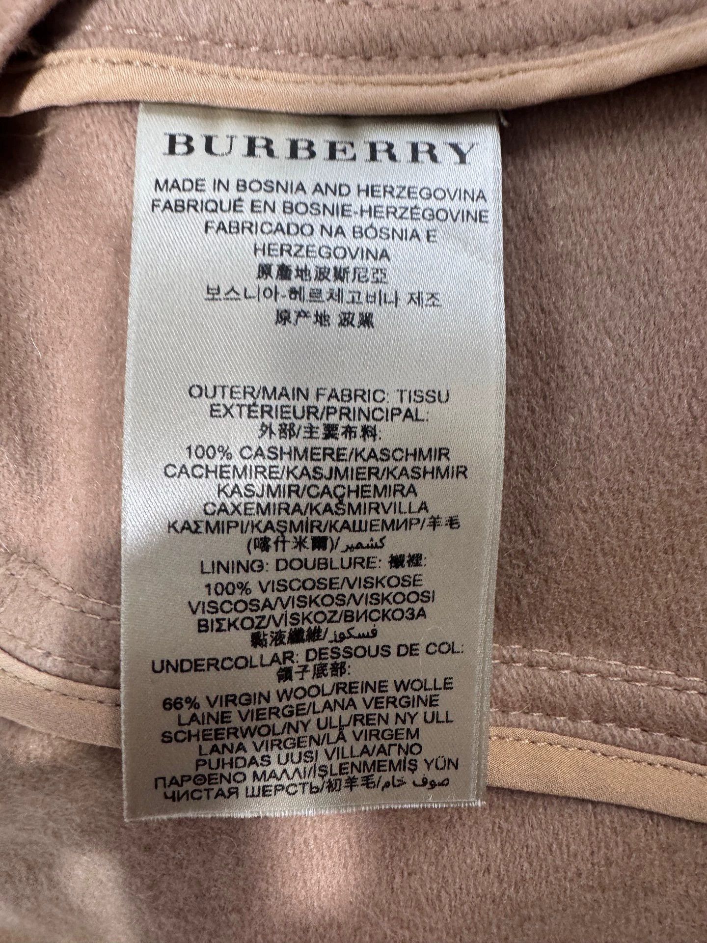 Burberry 99 New Burberry Khaki Trench Coat UK4 Cashmere Size XS / US 0-2 / IT 36-38 - 7 Thumbnail