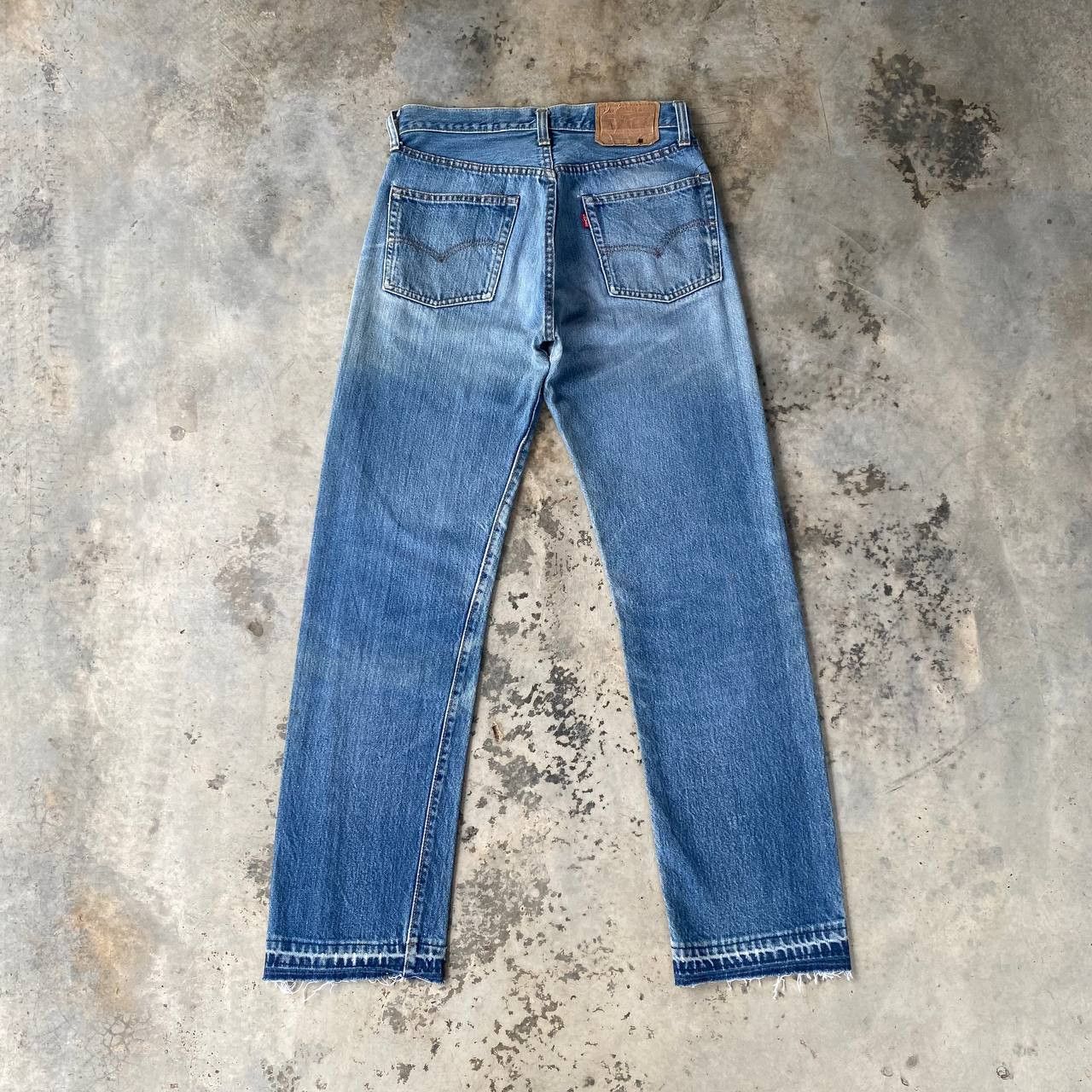 Levi's Vintage Clothing Rare 1970s Levi’s 501 Redline Selvedge Release Hem Button 6 Size US 28 / EU 44 - 16 Thumbnail