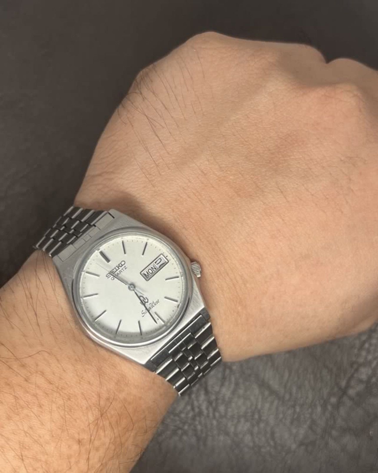 Seiko Vintage 80s Seiko Silverwave Silver Sunburst Dial Size ONE SIZE - 2 Thumbnail