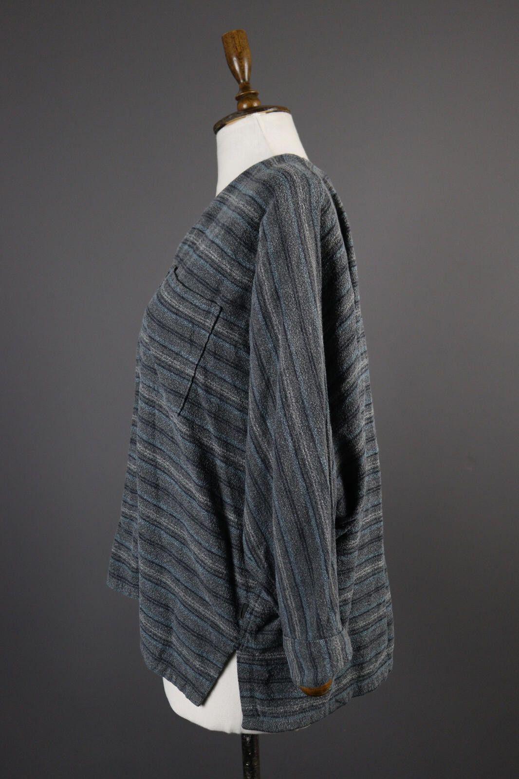 Woolrich Woolen Mills Woolrich Ladies Gray Stripe Long Sleeve Shirt Top Size S Size S / US 4 / IT 40 - 4 Thumbnail