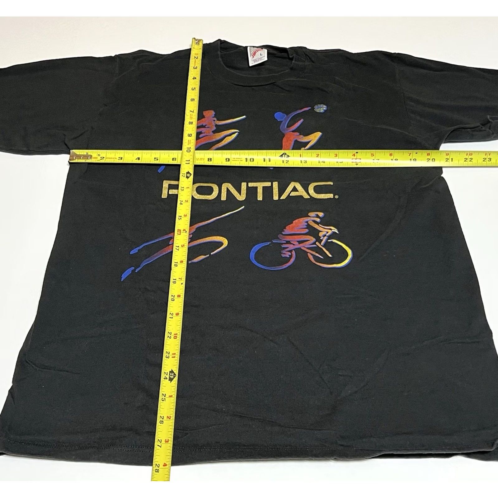 Jerzees VINTAGE Pontiac Automobile Logo T Shirt L Black Cotton 90s GM Cars Tee Size US L / EU 52-54 / 3 - 4 Thumbnail