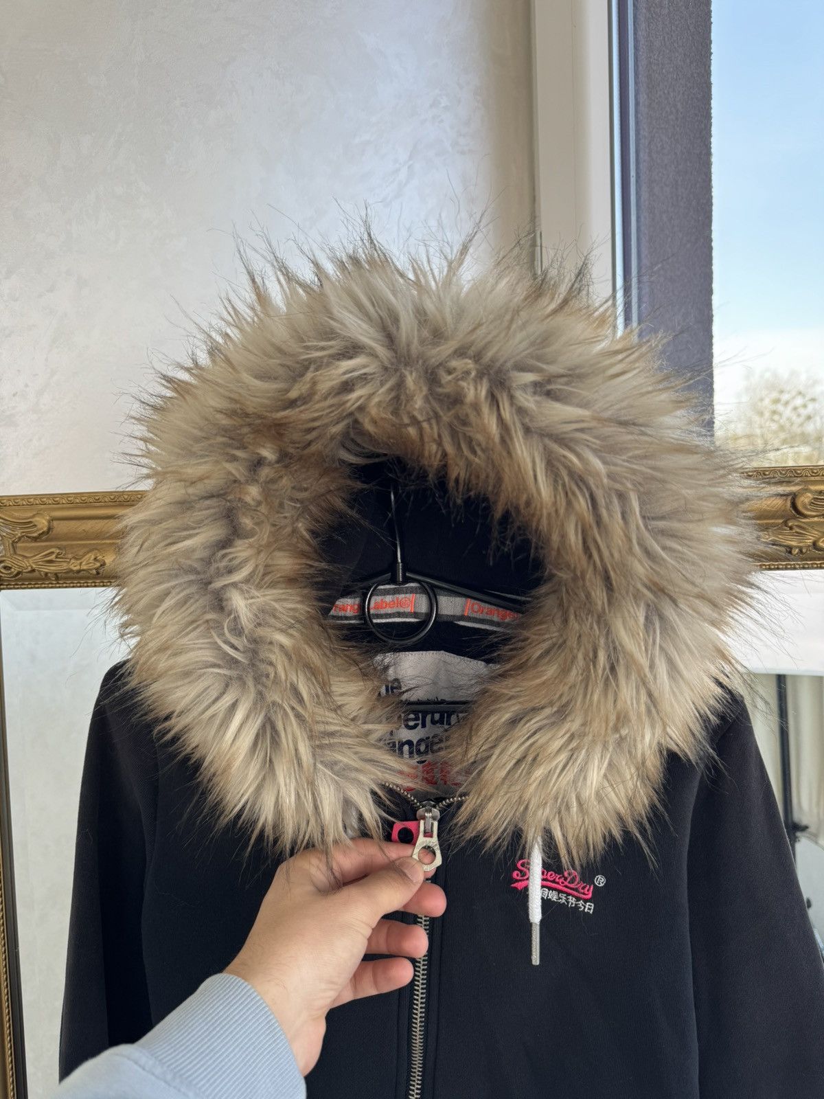 Superdry Vtg Y2K If6was9 LGB Goa Vibe Superdry Japan fur zip Hood Size S / US 4 / IT 40 - 3 Thumbnail