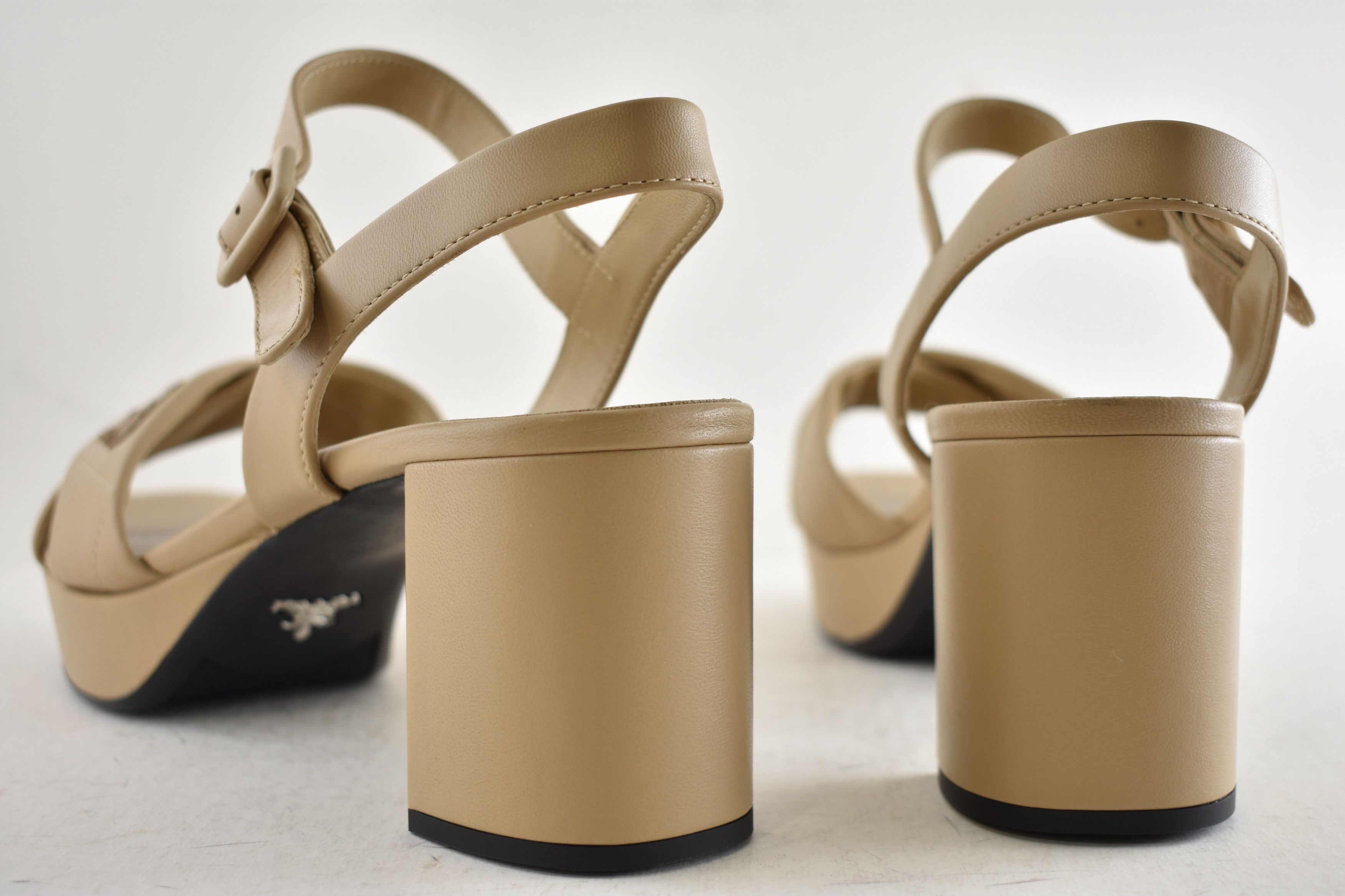 Prada Prada 65mm Nude Platform Sandal Ankle Strap Block Heel 41 Size US 11 / IT 41 - 17 Thumbnail