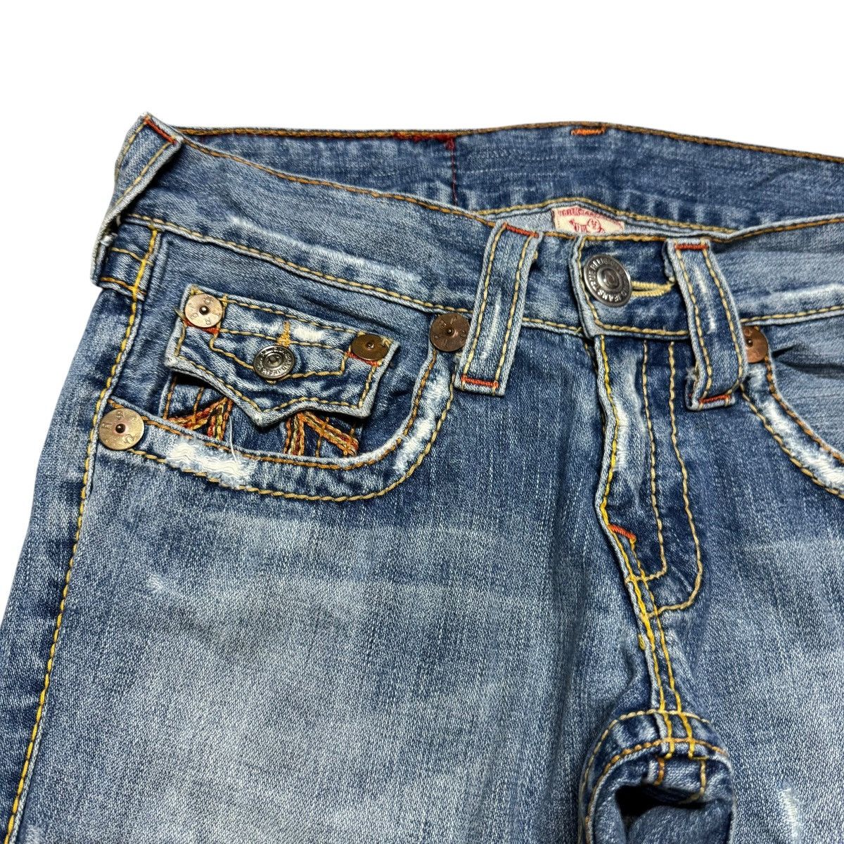 True Religion Vintage True Religion Joey Big T Denim Flare Jeans Size US 29 - 4 Thumbnail