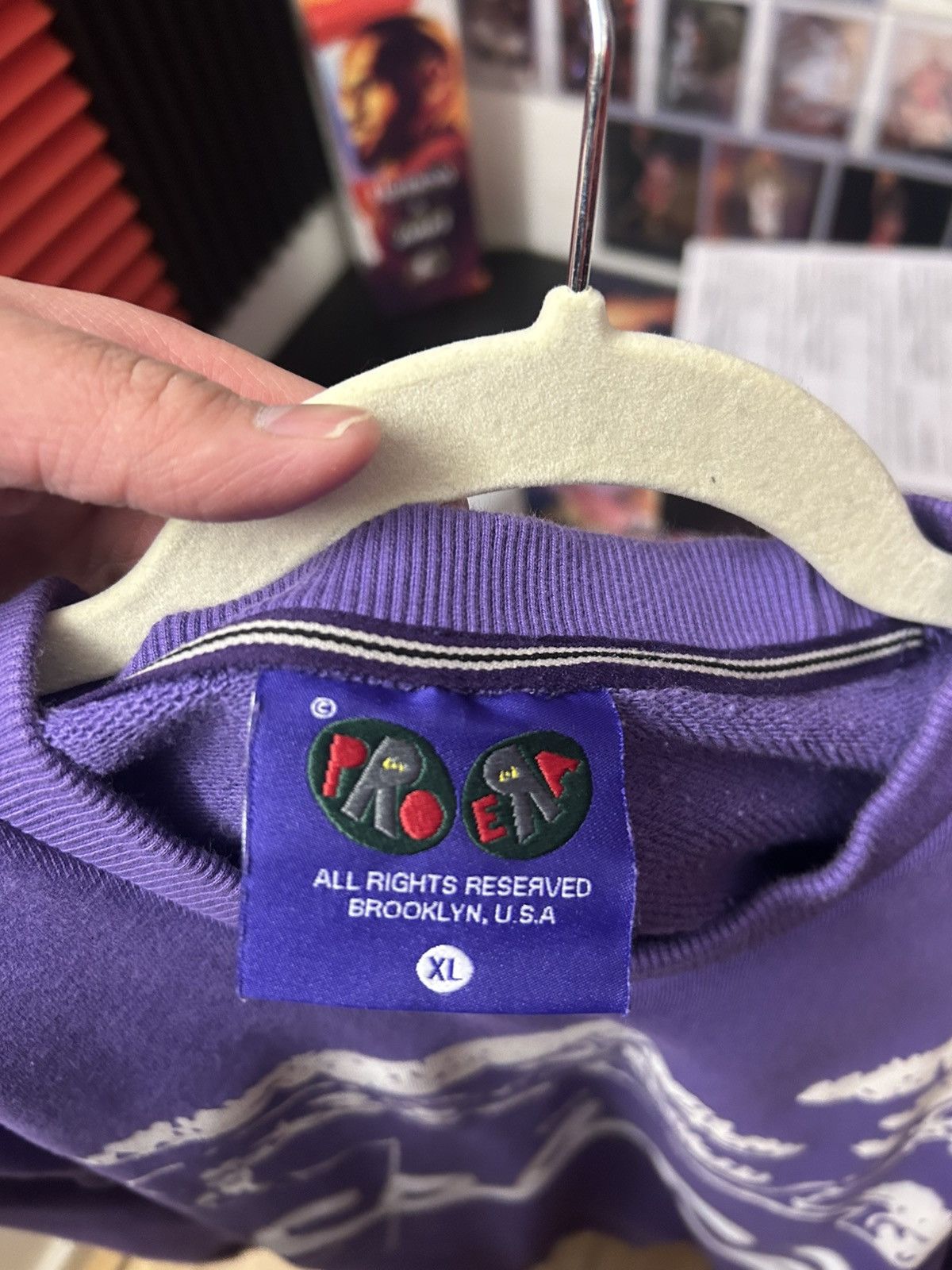 Pro Era Pro Era Joey Badass Growth Purple Crewneck Sweatshirt Size US XL / EU 56 / 4 - 3 Thumbnail