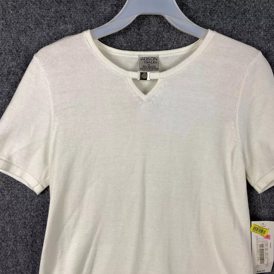 Other Allison Daley Top Women's Small Short Sleeve Cotton Blend Size S / US 4 / IT 40 - 5 Thumbnail