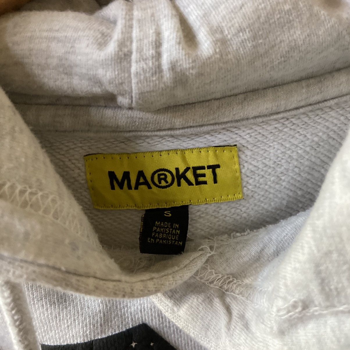 Market Market Puff Print Arc Spell Out Grey Hoodie Sweatshirt Size US S / EU 44-46 / 1 - 4 Thumbnail