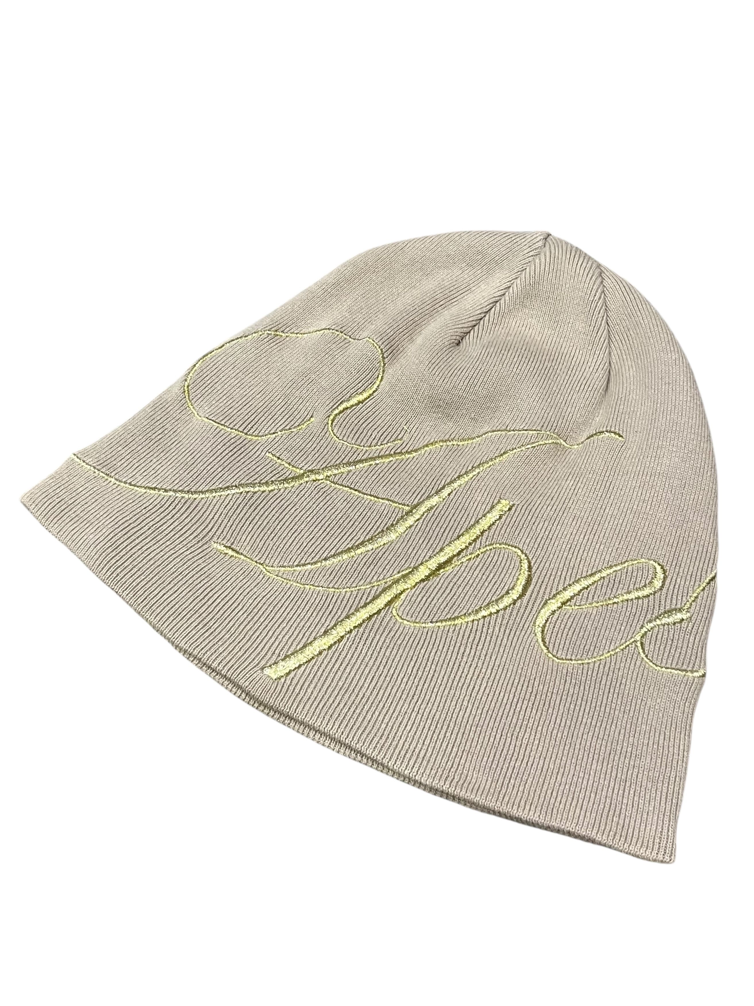 Designer APESTEIN Big Gold Embroidery Spell-out Large Beanie Size ONE SIZE - 3 Thumbnail