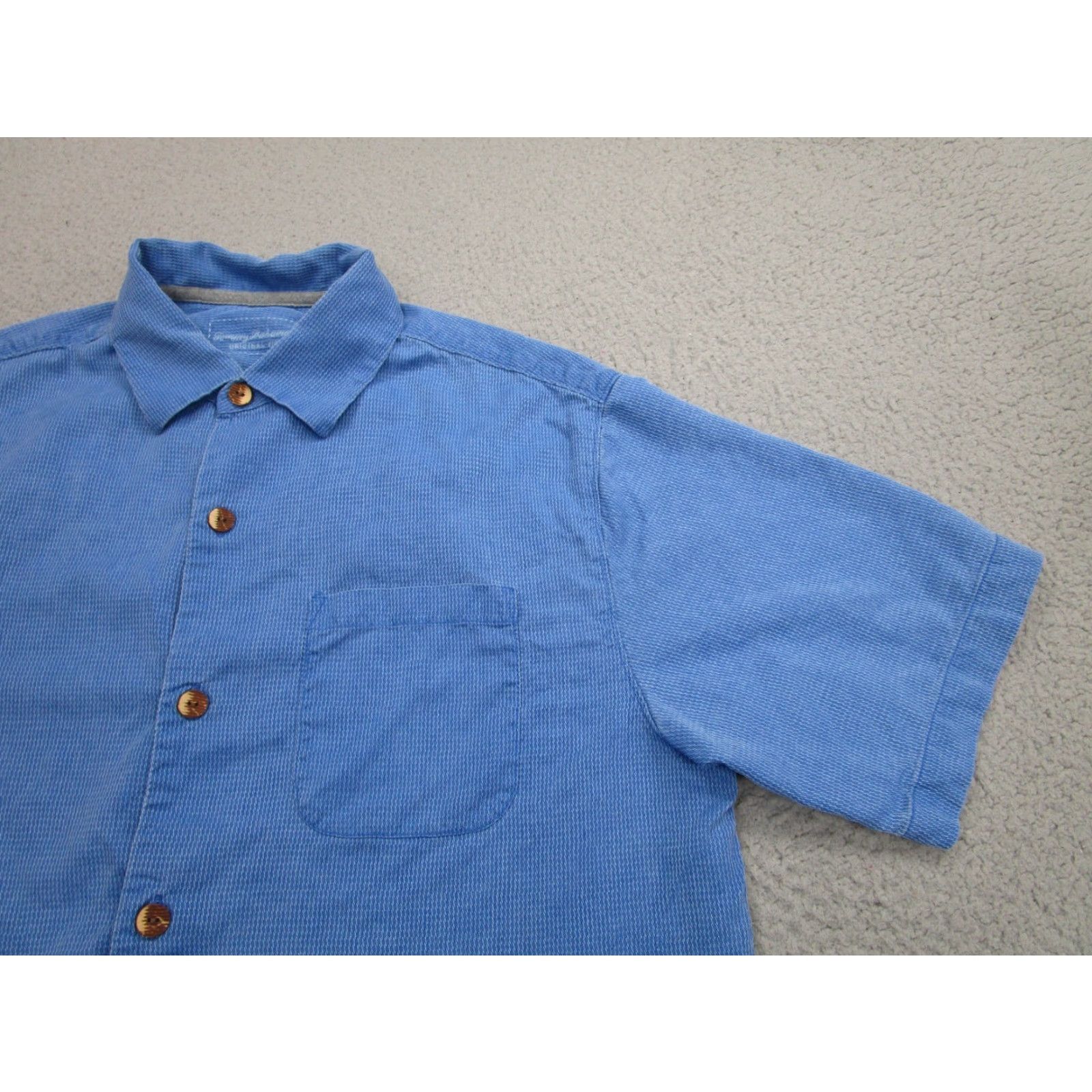 Tommy Bahama Tommy Bahama Shirt Mens M Blue Silk Camp Button Front Rockabilly Resort Casual Hawaiian Beach 90s Theme Mens Size US M / EU 48-50 / 2 - 2 Thumbnail