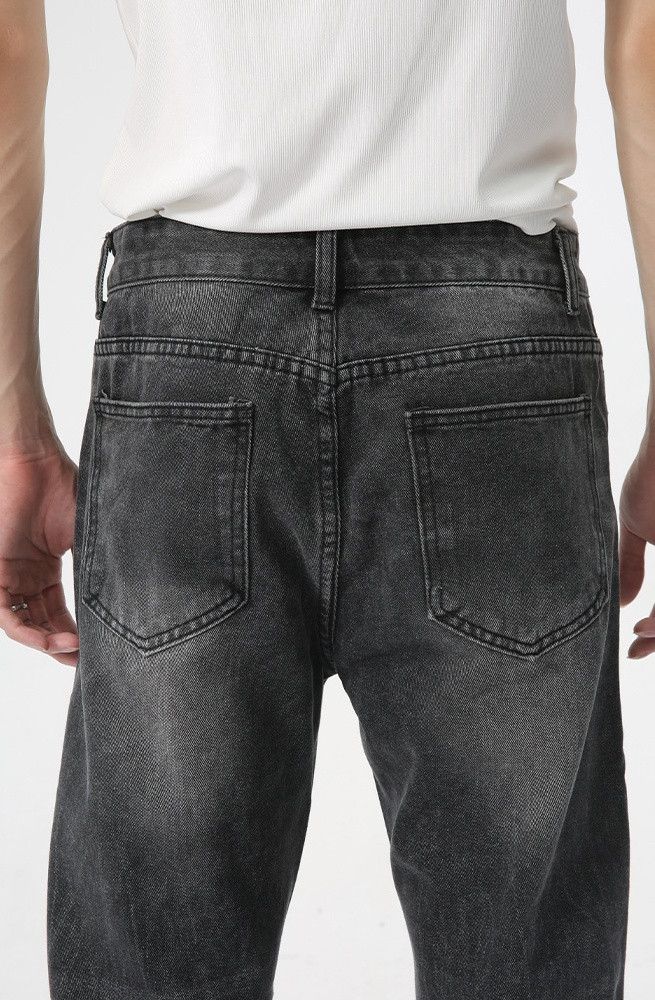 Designer × Japanese Brand Lightning Burst Black and Grey Flared Jeans Size US 32 / EU 48 - 5 Thumbnail
