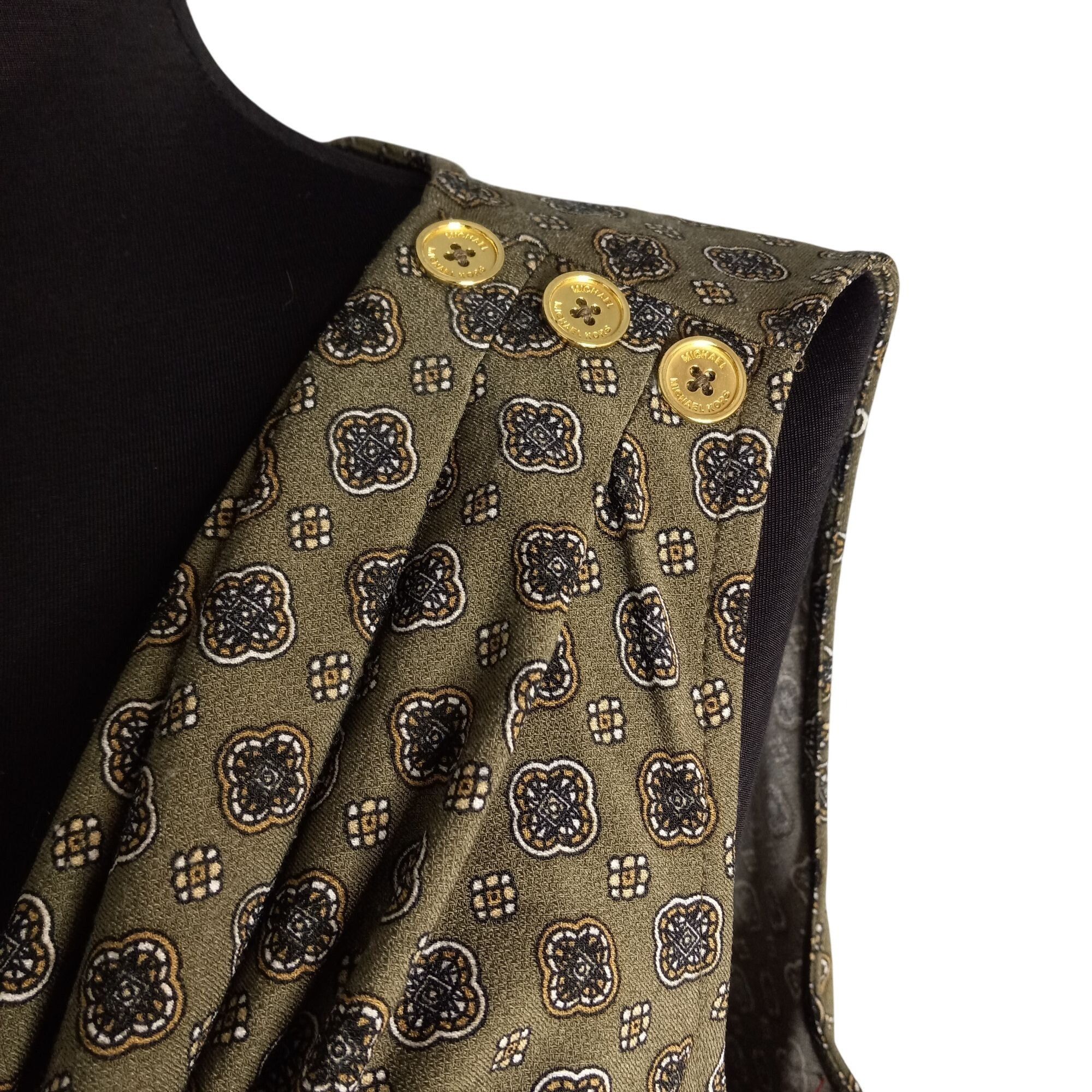 Michael Kors Michael Kors Size M Tank Top Sleeveless Cowl Neck Gold Butto Size M / US 6-8 / IT 42-44 - 5 Thumbnail