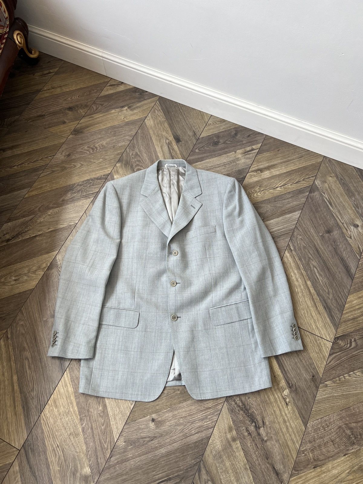 Lardini Vintage Lardini Check Wool Blazer Jacket 3-Button Size 54R - 1 Thumbnail