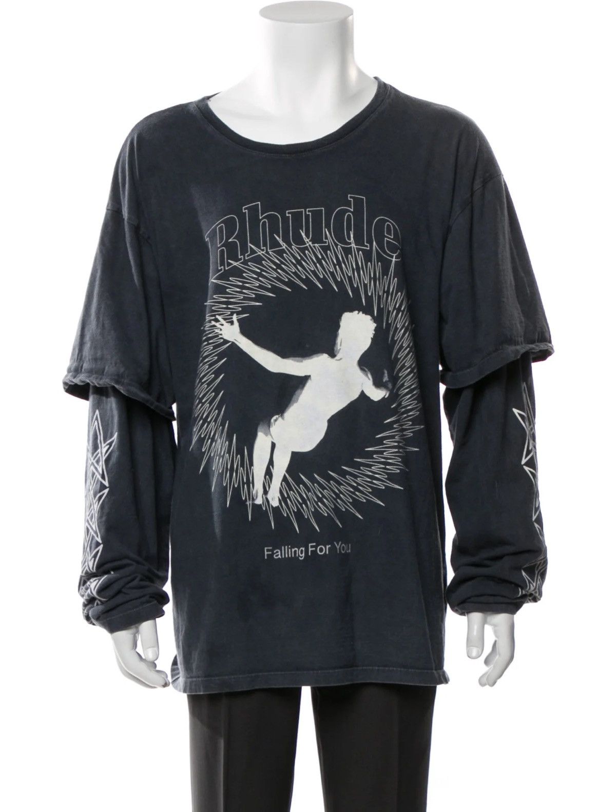 Rhude 🔥Rhude 'Falling For You' Long Sleeve Graphic Print T-Shirt Size US L / EU 52-54 / 3 - 14 Thumbnail