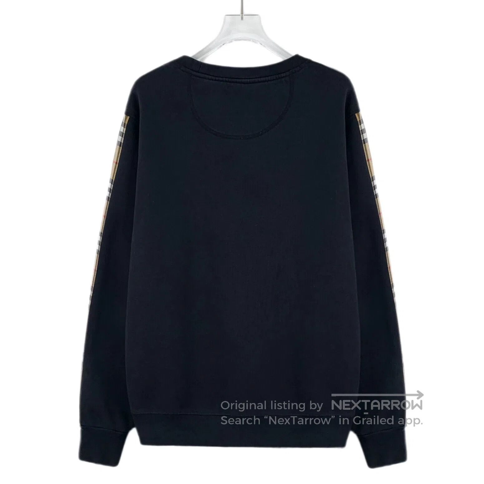 Burberry Burberry Black Plaid Patchwork Cotton Round Neck Long Slee Size US S / EU 44-46 / 1 - 2 Thumbnail