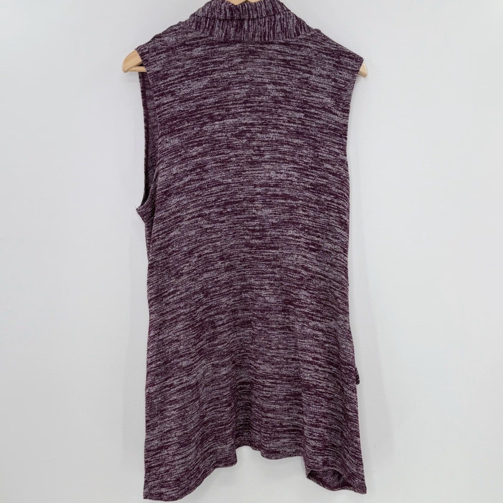 Vintage VINTAGE LOGO by Lori Goldstein Women's Knit Vest Cardigan Duster Purple Heathered Size L Size L / US 10 / IT 46 - 2 Thumbnail