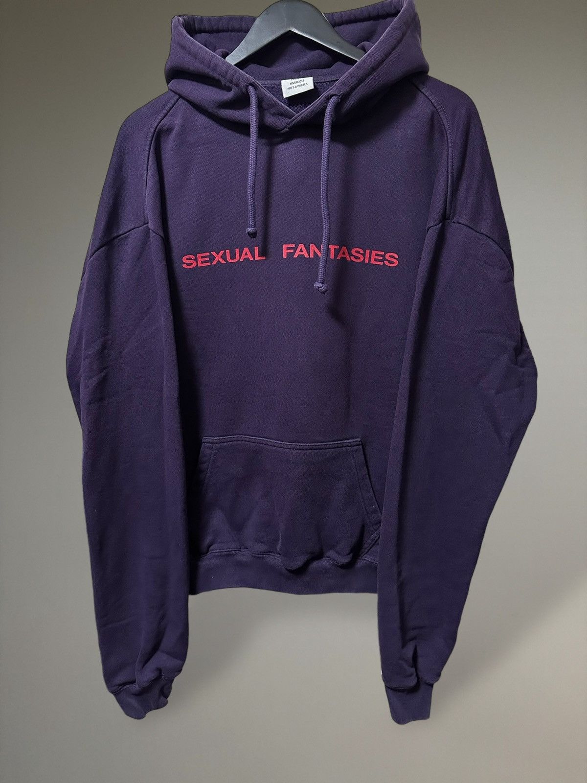 Pre-owned Vetements Sexual Fantasies Hoodie In Purple