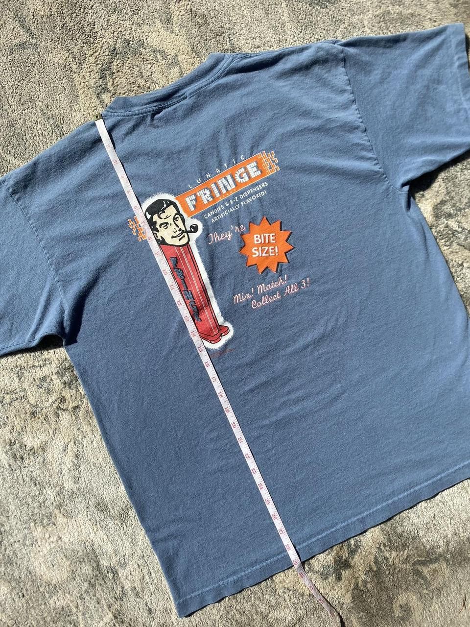 Vintage 90’s Vintage Cyan Lunatic Fringe Candy Graphic Print Tee XL Size US XL / EU 56 / 4 - 7 Thumbnail