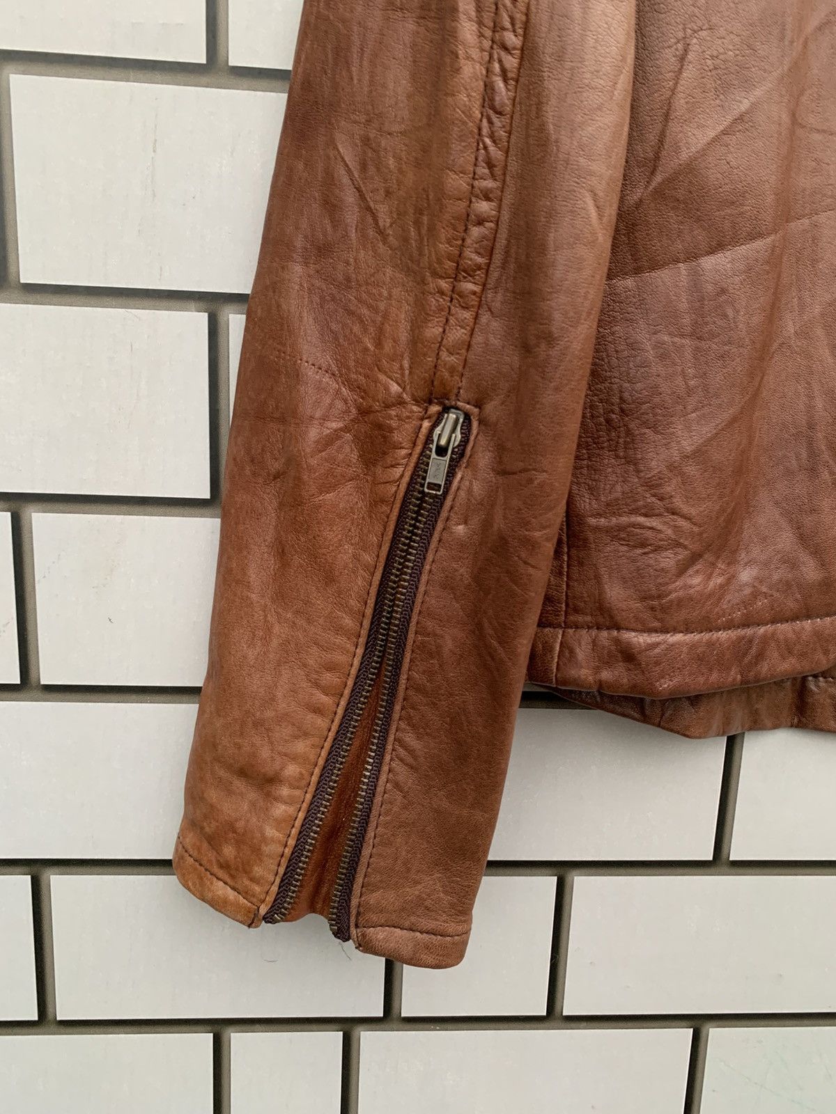 Japanese Brand Vintage Japanese Brand Perle Peche Leather Jacket Size S / US 4 / IT 40 - 16 Thumbnail