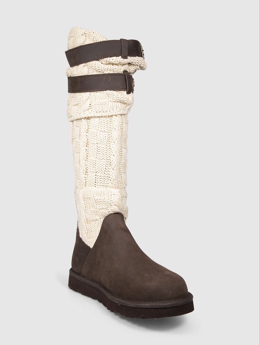 Ugg Brown & Beige Suede Cassidee Boots Size US 11 / IT 41 - 1 Thumbnail