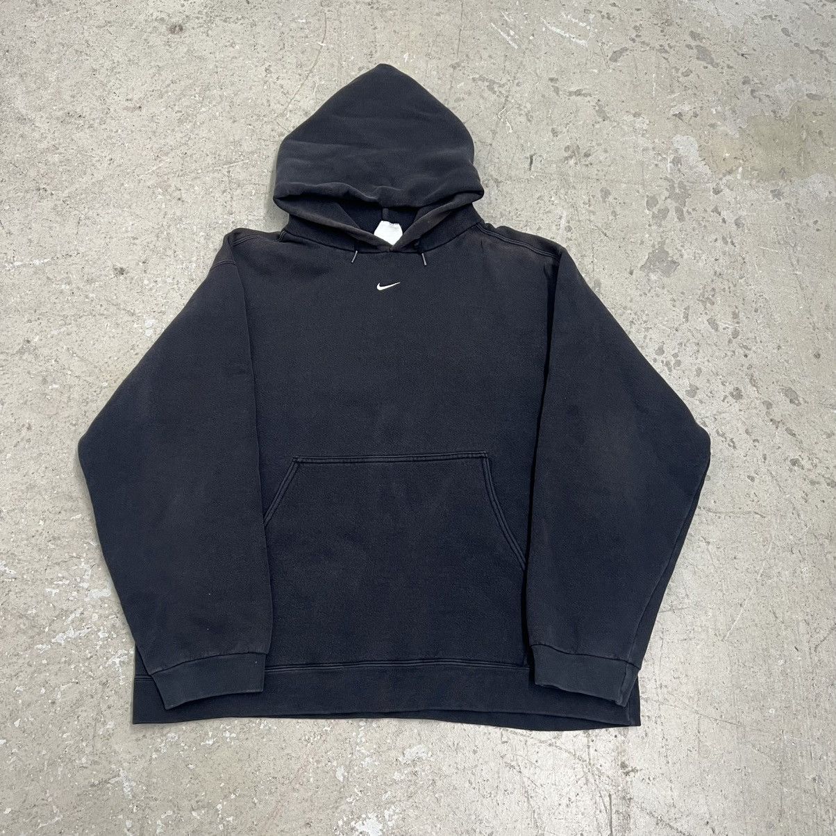 Nike × Vintage Vintage Nike 90s Center Swooosh Mens XL Hoodie Sweatshirt Size US XL / EU 56 / 4 - 1 Thumbnail