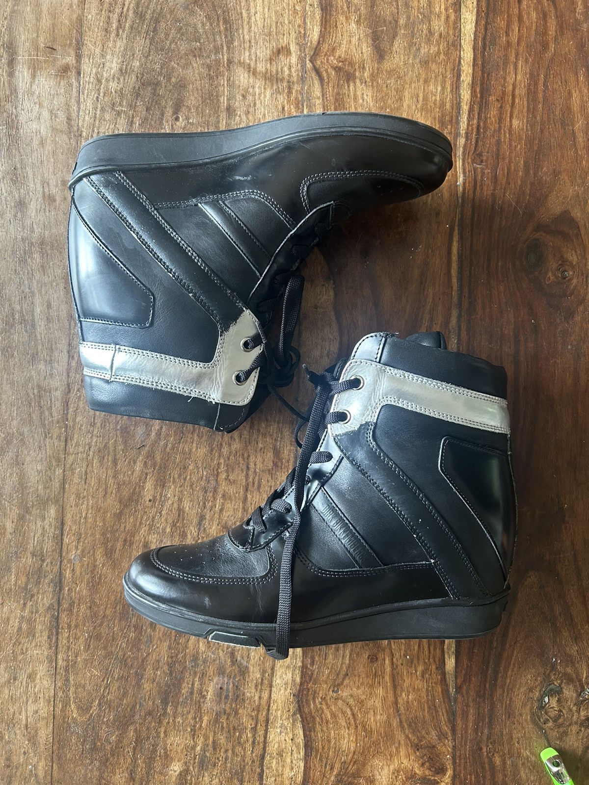 Dirk Bikkembergs 2000s Dirk Bikkembergs Platform Wedge Sneakers Size US 6 / IT 36 - 9 Thumbnail