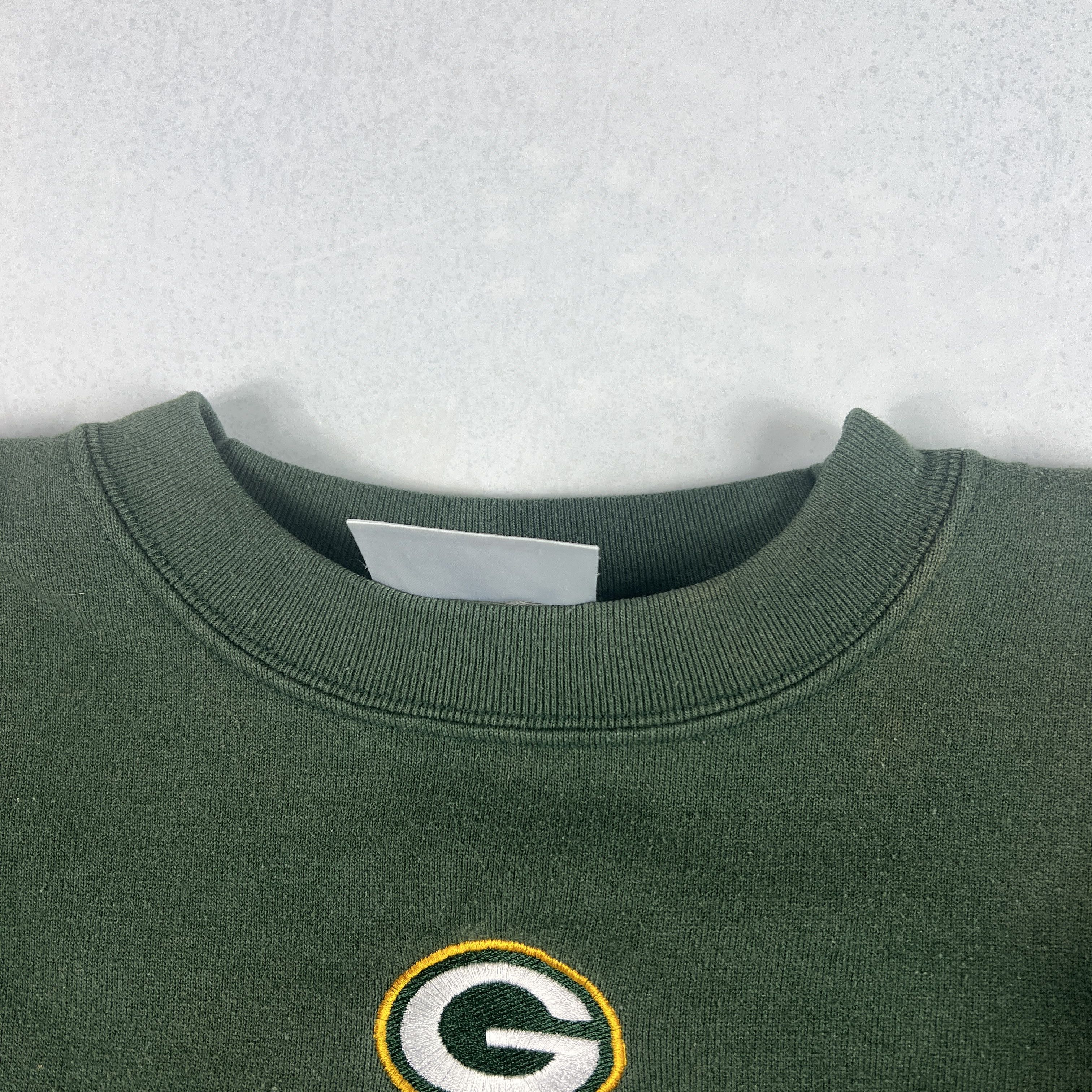 Logo Athletic × NFL × Vintage VTG Green Bay Packers Sweatshirt Faded Embroidered Crewneck Size US L / EU 52-54 / 3 - 9 Thumbnail