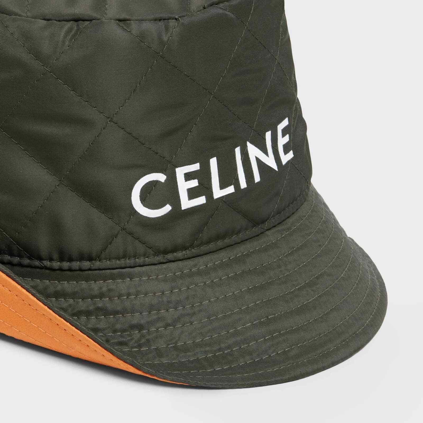 Celine Celine Paris Nylon Twill Orange Sun Bucket Hat M Medium Size ONE SIZE - 5 Thumbnail