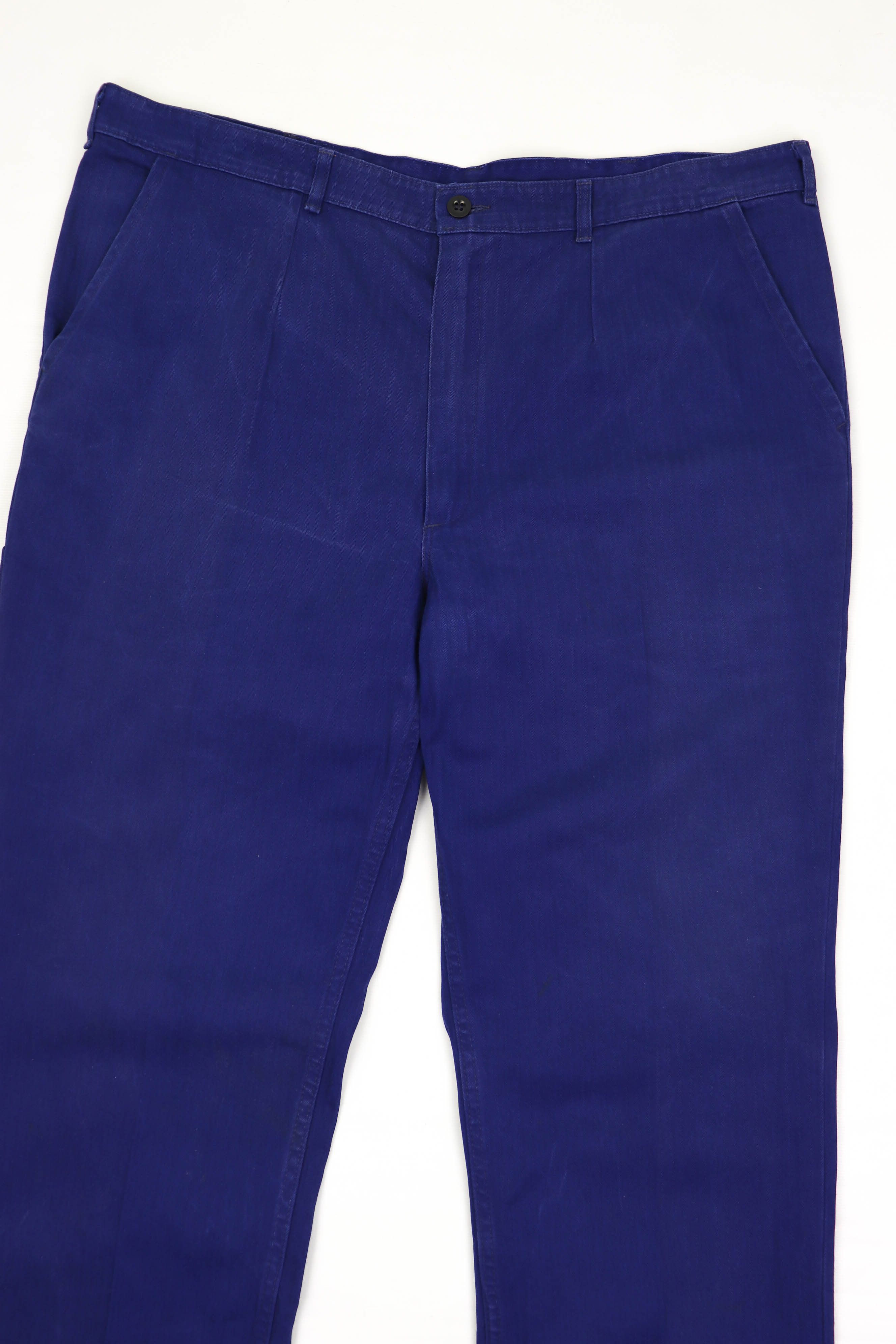 Vintage Vintage French Workers SANFOR Blue Cotton Chore Pants Size US 40 / EU 56 - 3 Thumbnail