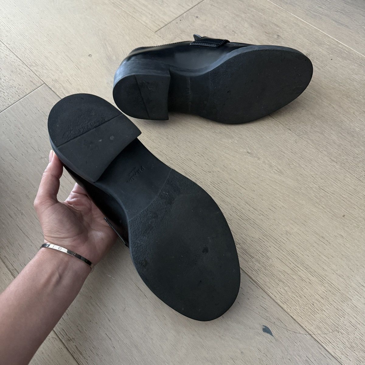 Prada Black Prada Loafers Size US 6 / IT 36 - 2 Thumbnail