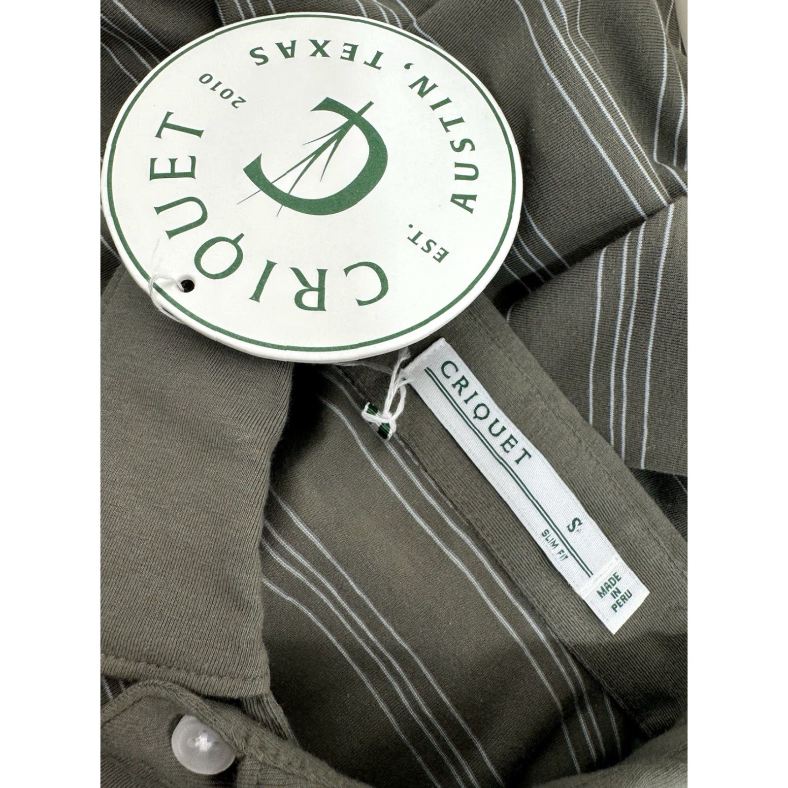 Vintage Criquet Austin - NEW w TAG - Slim Fit Striped Embroidered Logo Golf Polo S Shirt Size US S / EU 44-46 / 1 - 5 Thumbnail