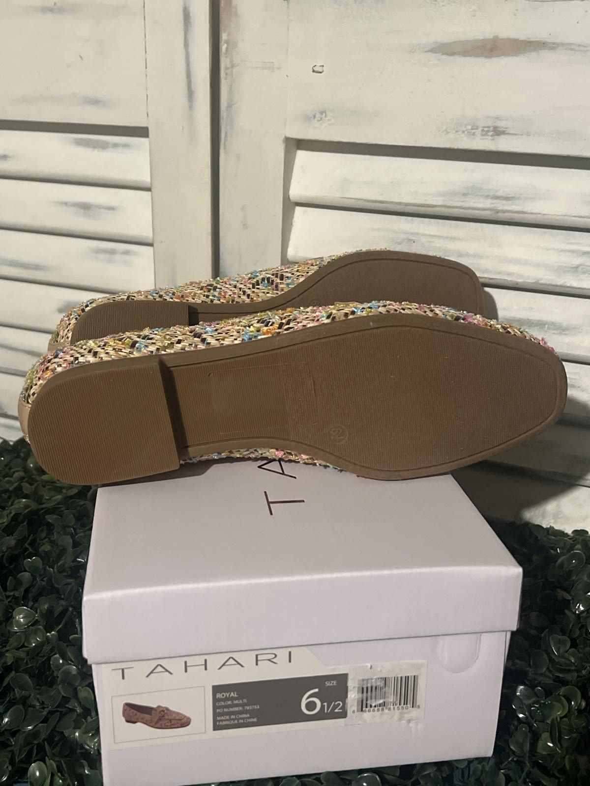 Elie Tahari Tahari Multi-Color Tweed Loafers with Buckle Detail 6.5 Size US 6.5 / IT 36.5 - 9 Thumbnail