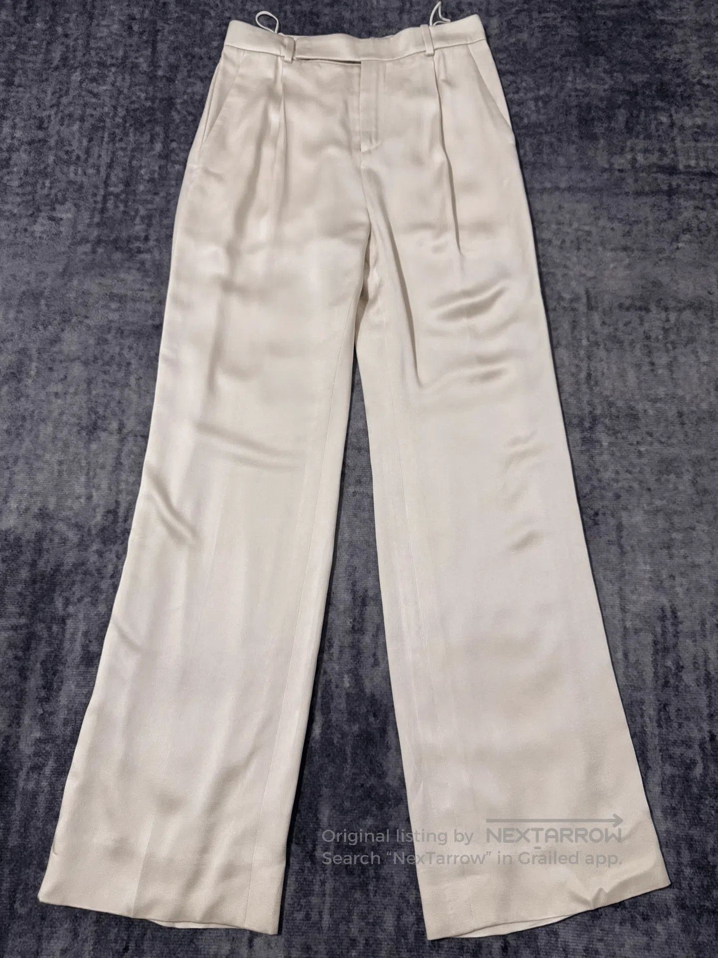 Saint Laurent Paris Saint Laurent 23SS Beige Wide-Leg Pants. Size US 26 / EU 42 - 1 Thumbnail