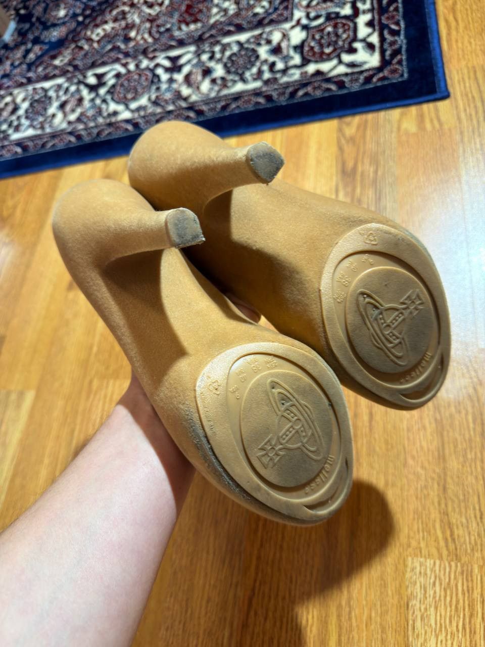 Melissa × Vivienne Westwood Vivienne Westwood x Melissa Anglomania Flocked Pumps Beige Size US 10 / IT 40 - 11 Thumbnail