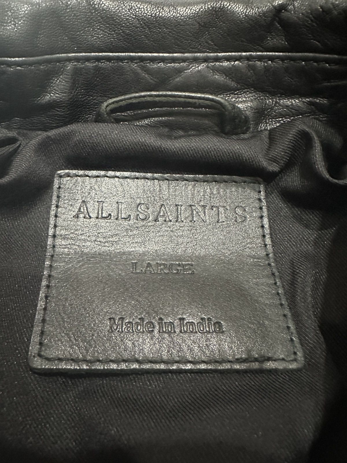 Allsaints Black Leather Jacket Size US L / EU 52-54 / 3 - 3 Thumbnail