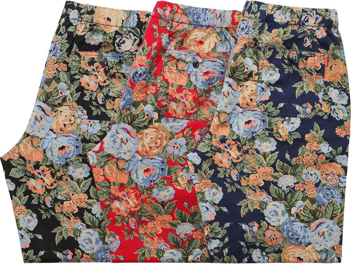 Supreme rare like new FW 2014 Supreme Floral Flower black pants Size US 30 / EU 46 - 5 Thumbnail