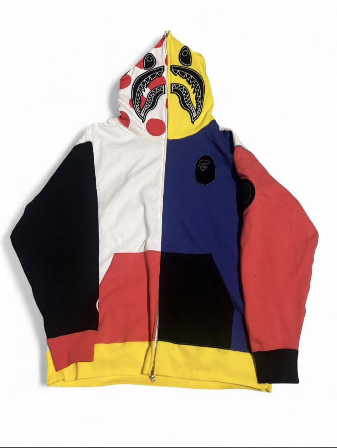 Bape Bape multicolor patch zip-ups shark hoodie size xtra large Size US XL / EU 56 / 4 - 1 Thumbnail