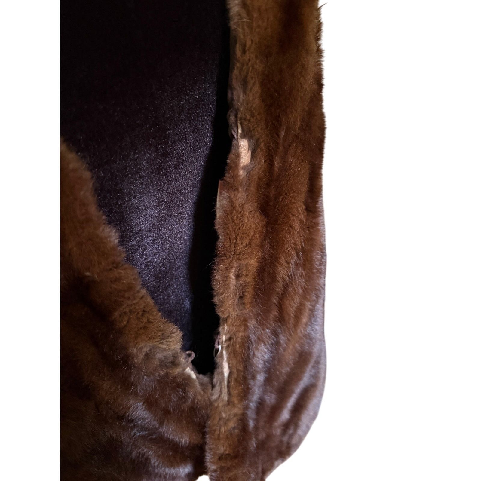 Vintage Vintage 50’s Benedict Danella Brown Genuine Mink Fur Shawl Size ONE SIZE - 5 Thumbnail